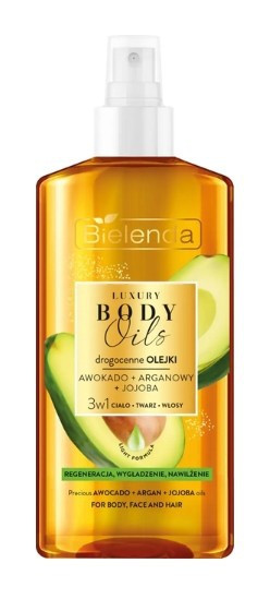 Bielenda Luxury Body Oils Avocado + Argan + Jojoba Oils For Body, Face And Hair